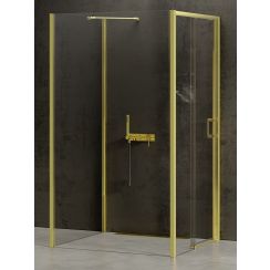 New Trendy Prime Light Gold cabină de duș 120x110 cm dreptunghiular auriu luciu/sticlă transparentă K-1556