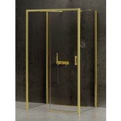 New Trendy Prime Light Gold cabină de duș 140x100 cm dreptunghiular auriu luciu/sticlă transparentă K-1119