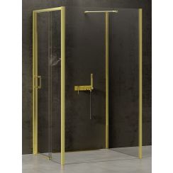 New Trendy Prime Light Gold cabină de duș 120x110 cm dreptunghiular auriu luciu/sticlă transparentă K-1562