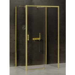 New Trendy Prime Light Gold cabină de duș 100x70 cm dreptunghiular auriu luciu/sticlă transparentă K-1128