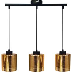 Candellux Cox lampă suspendată 3x60 W negru-auriu 33-59369