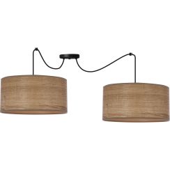 Candellux Legno lampă suspendată 1x40 W negru-maro 32-18380