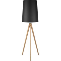 TK Lighting Walz lampă de podea 1x15 W negru-lemn 5599