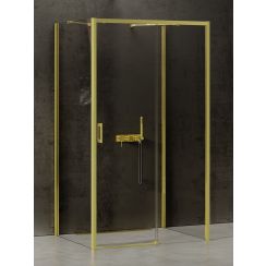 New Trendy Prime Light Gold cabină de duș 120x80 cm dreptunghiular auriu luciu/sticlă transparentă K-1137