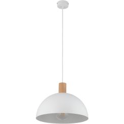 TK Lighting Oslo lampă suspendată 1x15 W alb-lemn 4851