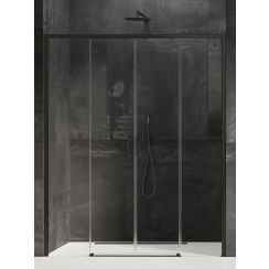New Trendy Prime uși de duș 160 cm culisantă negru semi lucios/sticlă transparentă D-0343A