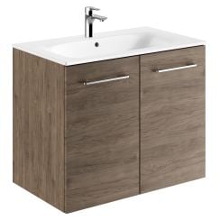 Geberit Selnova Square lavoar cu dulap 80 cm nucă 501.258.00.1