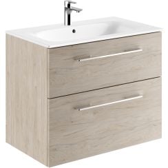 Geberit Selnova Square lavoar cu dulap 80 cm nucă 501.243.00.1