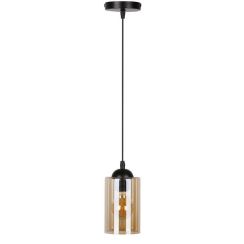 Candellux Bistro lampă suspendată 1x40 W negru-chihlimbar 31-00569