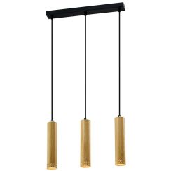 Candellux Tubo lampă suspendată 3x25 W negru-lemn 33-79138