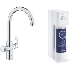 Set set de pornire Grohe Blue 40877000, baterie pentru filtru apă Grohe Blue 30592000