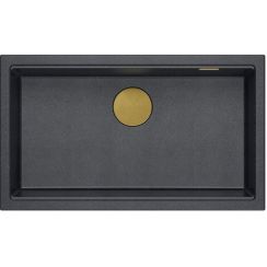 Quadron Logan chiuveta graniteq 76x45 cm negru-antracit HQD7644U8_PVDG1_U