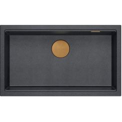 Quadron Logan chiuveta graniteq 76x45 cm negru-antracit HQD7644U8PVDC1U