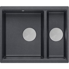 Quadron Logan chiuveta graniteq 55x46 cm negru-gri/grafit/onix HCQL5646U8-BS_U