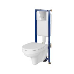 Cersanit Cersania SimpleOn set vas cu capac și cadru cu buton S701-687