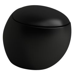 Laufen Il Bagno Alessi vas wc agăţat fără margine negru mat H8209717160001