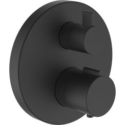 Laufen City Therm baterie cadă-duș ascuns cu termostat negru HF905475428000