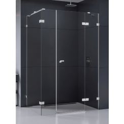New Trendy Eventa cabină de duș 130x100 cm dreptunghiular crom luciu/sticlă transparentă EXK-4568