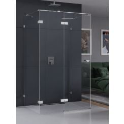 New Trendy Eventa cabină de duș 90x80 cm dreptunghiular crom luciu/sticlă transparentă EXK-4577