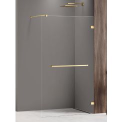 New Trendy Avexa Gold Shine perete de duș 120 cm auriu luciu/sticla transparentă EXK-7073