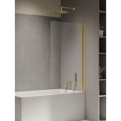 New Trendy New Soleo Light Gold paravan cadă 80 cm o piesă auriu luciu/sticlă transparentă P-0112