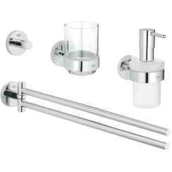 Grohe Essentials set de accesorii 4 în 1 StarLight Chrome 40846001