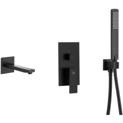 KFA Armatura Logon Black set cadă și duș ascuns negru 5139-401-81