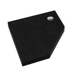 Schedline Cameron Black Stone cădiță de duș pentagonală 90x90 cm negru 3ST.C1PK-9090/C/ST