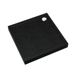 Schedline Cameron Black Stone cădiță de duș pătrată 80x80 cm negru 3ST.C1K-8080/C/ST