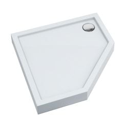 Schedline Cameron Smooth White cădiță de duș pentagonală 80x80 cm alb 3ST.C1PK-8080