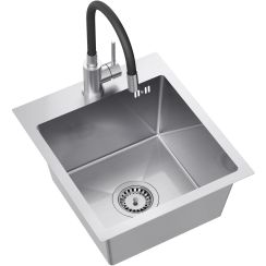 Quadron Luke chiuveta cu baterie oțel/oțel ZH4045BS_3323503BL