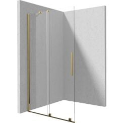 Deante Prizma perete cabină de duș walk-in 120 cm auriu luciu/sticla transparentă KTJ_Z32R