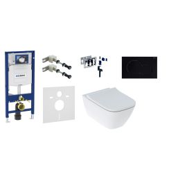 Set set Vas+capac Geberit Smyle Square 500.683.00.2, cadru încastrat Geberit Duofix 111.320.00.5, 115.770.DW.5, 115.062.BZ.1, 111.815.00.1, 156.050.00.1