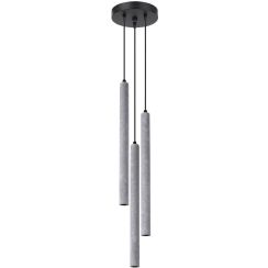 Sollux Lighting Pastelo lampă suspendată 3x8 W negru-gri/frasin SL.1273