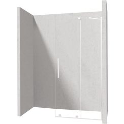 Deante Prizma perete cabină de duș walk-in 120 cm alb mat/sticla transparentă KTJ_A32R