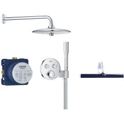 Set set de duș Grohe Precision Smartcontrol 34878000, racletă de apă Grohe 4067393055617