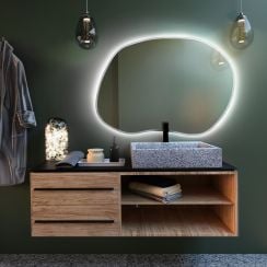 Baltica Design Bright Stain II oglindă 60x43 cm cu iluminare alb 5904107919256