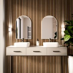 Baltica Design Tiny Border Pastille Cut oglindă 60x140 cm alb 5904107924625