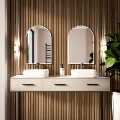 Baltica Design Tiny Border Pastille Cut oglindă 60x120 cm alb 5904107924618