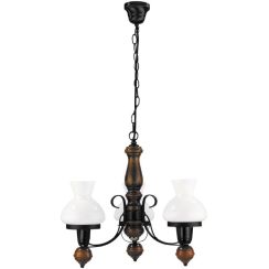 Rabalux Petronel lampă suspendată 3x60 W negru-maro 7078