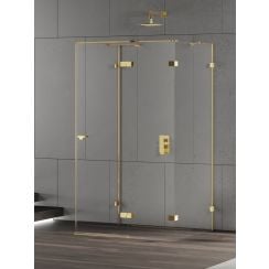 New Trendy Eventa Gold Shine cabină de duș 100x90 cm dreptunghiular auriu luciu/sticlă transparentă EXK-4807