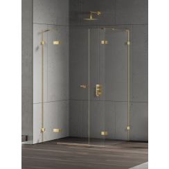 New Trendy Eventa Gold Shine cabină de duș 130x80 cm dreptunghiular auriu luciu/sticlă transparentă EXK-4776