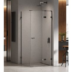New Trendy Eventa Black Chrome cabină de duș 120x100 cm dreptunghiular negru luciu/sticlă transparentă EXK-6202