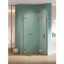 New Trendy Eventa Copper Shine cabină de duș 110x80 cm dreptunghiular cupru luciu/sticlă transparentă EXK-6433