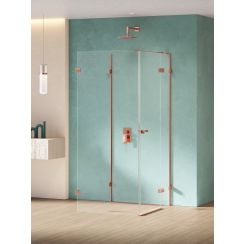 New Trendy Eventa Copper Shine cabină de duș 90x90 cm pătrat cupru luciu/sticlă transparentă EXK-6506