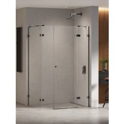 New Trendy Eventa Black Chrome cabină de duș 150x90 cm dreptunghiular negru luciu/sticlă transparentă EXK-6241