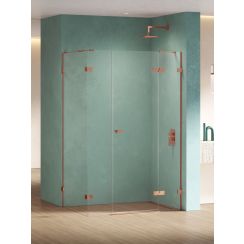 New Trendy Eventa Copper Shine cabină de duș 130x80 cm dreptunghiular cupru luciu/sticlă transparentă EXK-6458