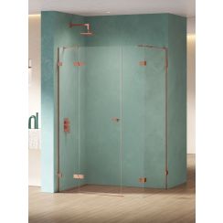 New Trendy Eventa Copper Shine cabină de duș 110x100 cm dreptunghiular cupru luciu/sticlă transparentă EXK-6467