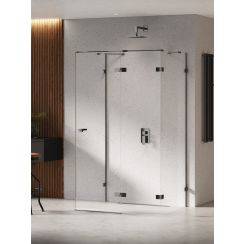 New Trendy Eventa Black Chrome cabină de duș 120x80 cm dreptunghiular negru luciu/sticlă transparentă EXK-6267