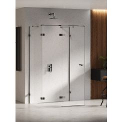 New Trendy Eventa Black Chrome cabină de duș 120x90 cm dreptunghiular negru luciu/sticlă transparentă EXK-6268